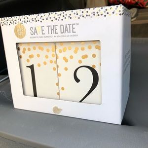 Save the date decorative table numbers